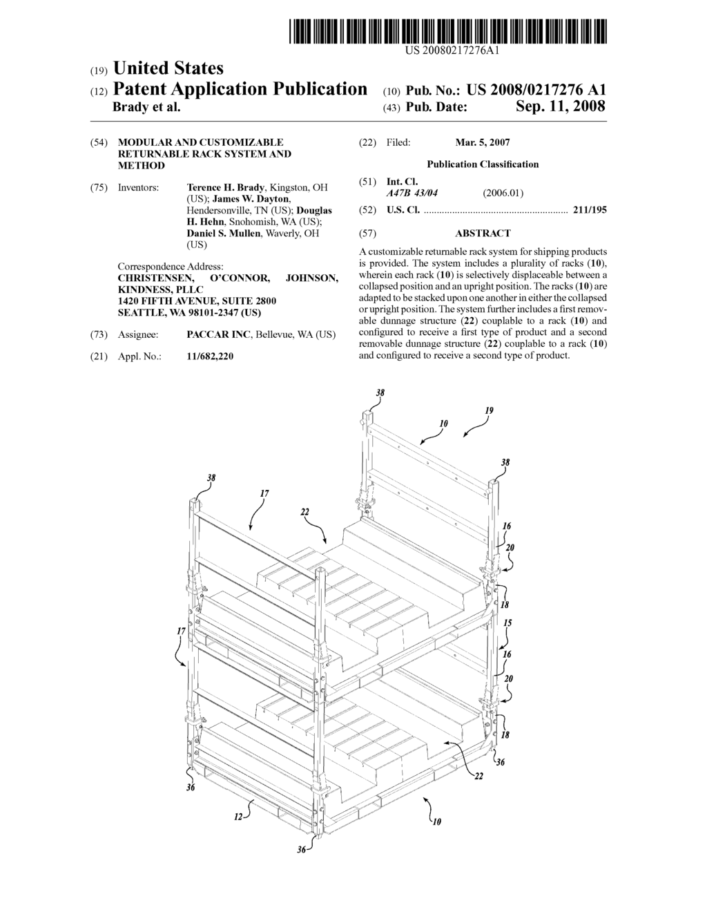 MODULAR AND CUSTOMIZABLE RETURNABLE RACK SYSTEM AND METHOD - diagram, schematic, and image 01