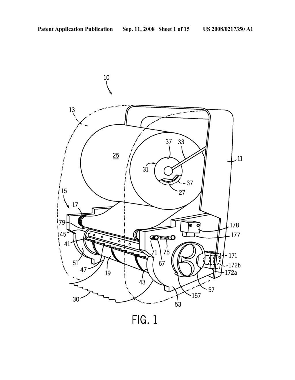 Sheet material dispenser - diagram, schematic, and image 02