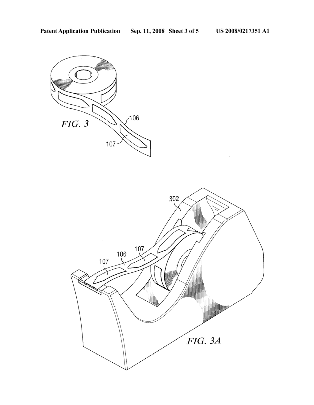 Post Note Roll Tape and Three Pack Tape Dispenser - diagram, schematic, and image 04