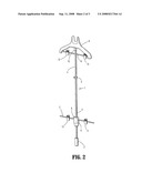 Extending pole and rotatable hanger for clothing appliance diagram and image