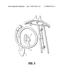 Extending pole and rotatable hanger for clothing appliance diagram and image