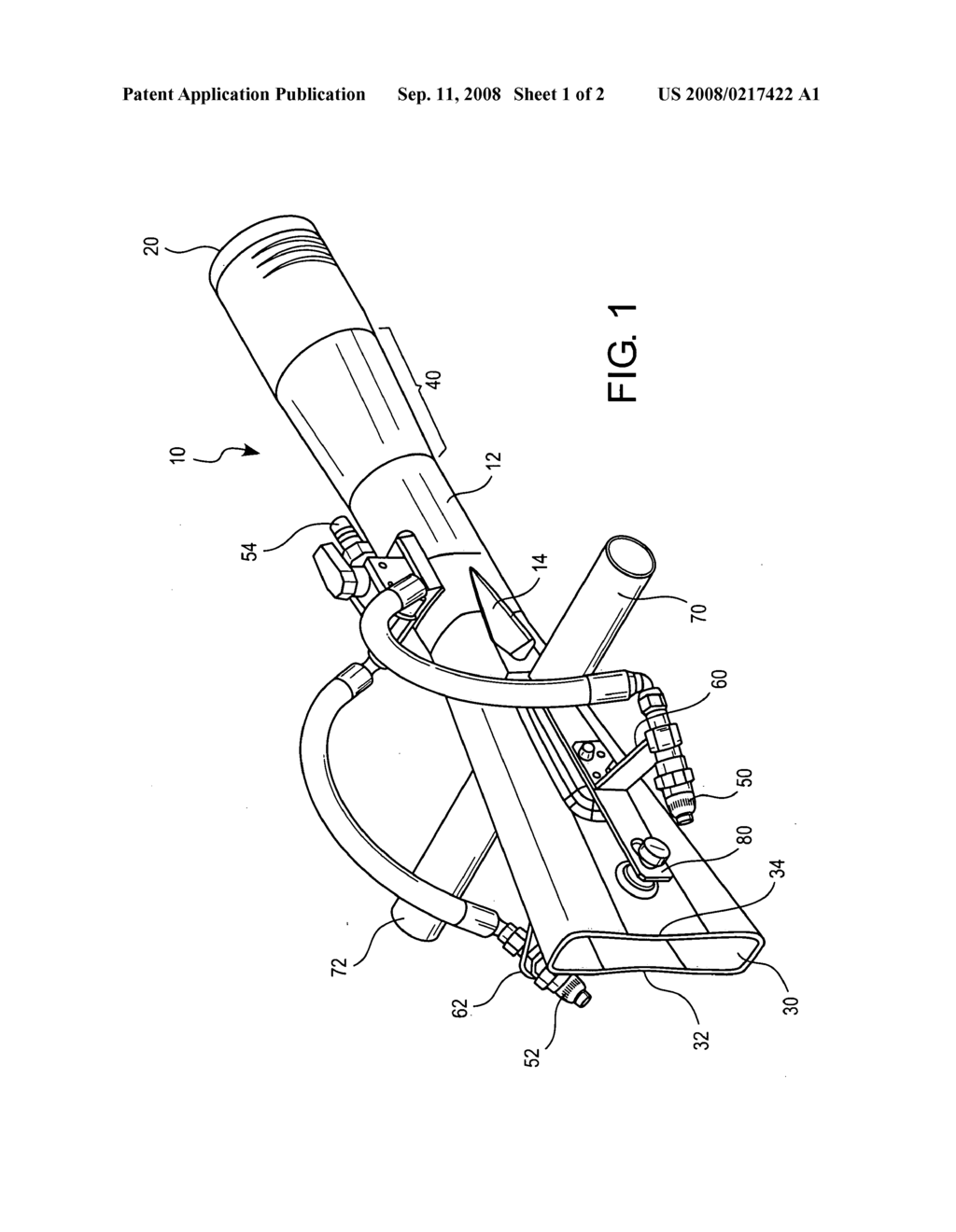 Nozzle assembly, delivery system and method for conveying insulation material - diagram, schematic, and image 02