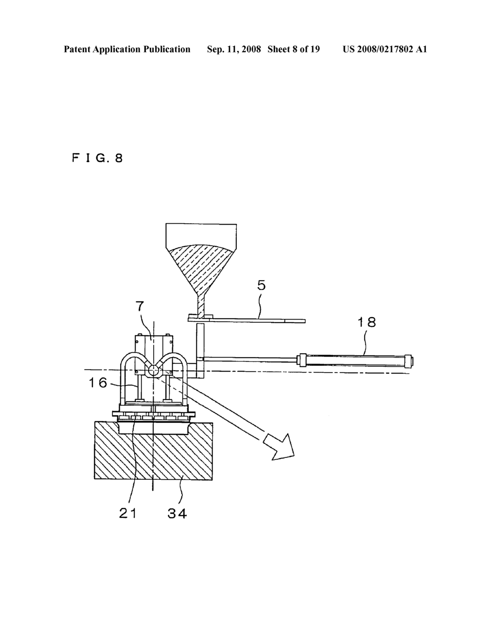 Filling Method and Filling Apparatus of Powder-Particle Material in Compression Molding - diagram, schematic, and image 09