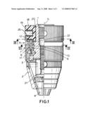 Self-tightening drill chuck diagram and image