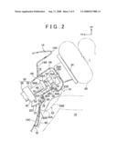 Knee airbag device, and method of fitting steering column provided with knee air bag device to vehicle diagram and image