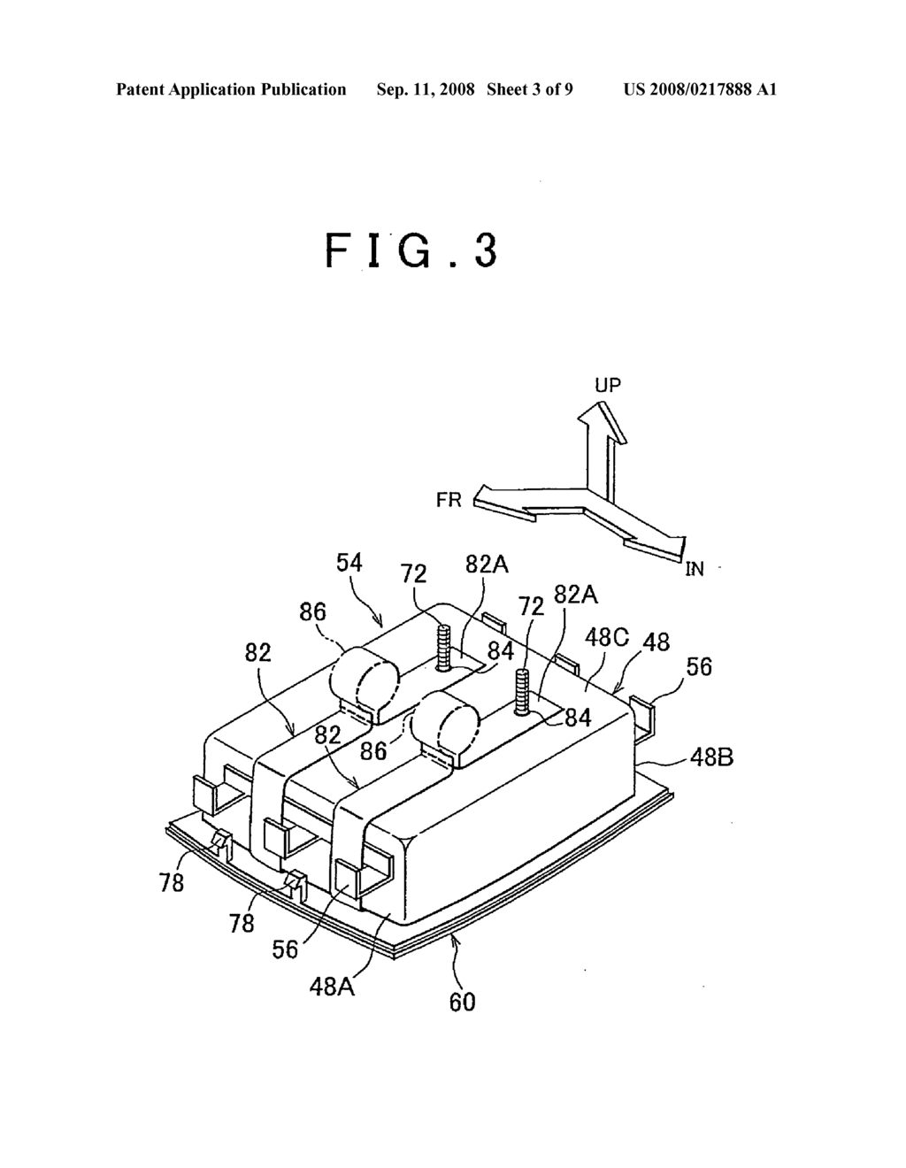 Knee airbag device, and method of fitting steering column provided with knee air bag device to vehicle - diagram, schematic, and image 04