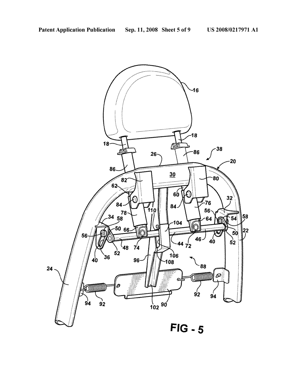 Active Head Restraint - diagram, schematic, and image 06