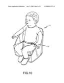 Portable booster seat diagram and image