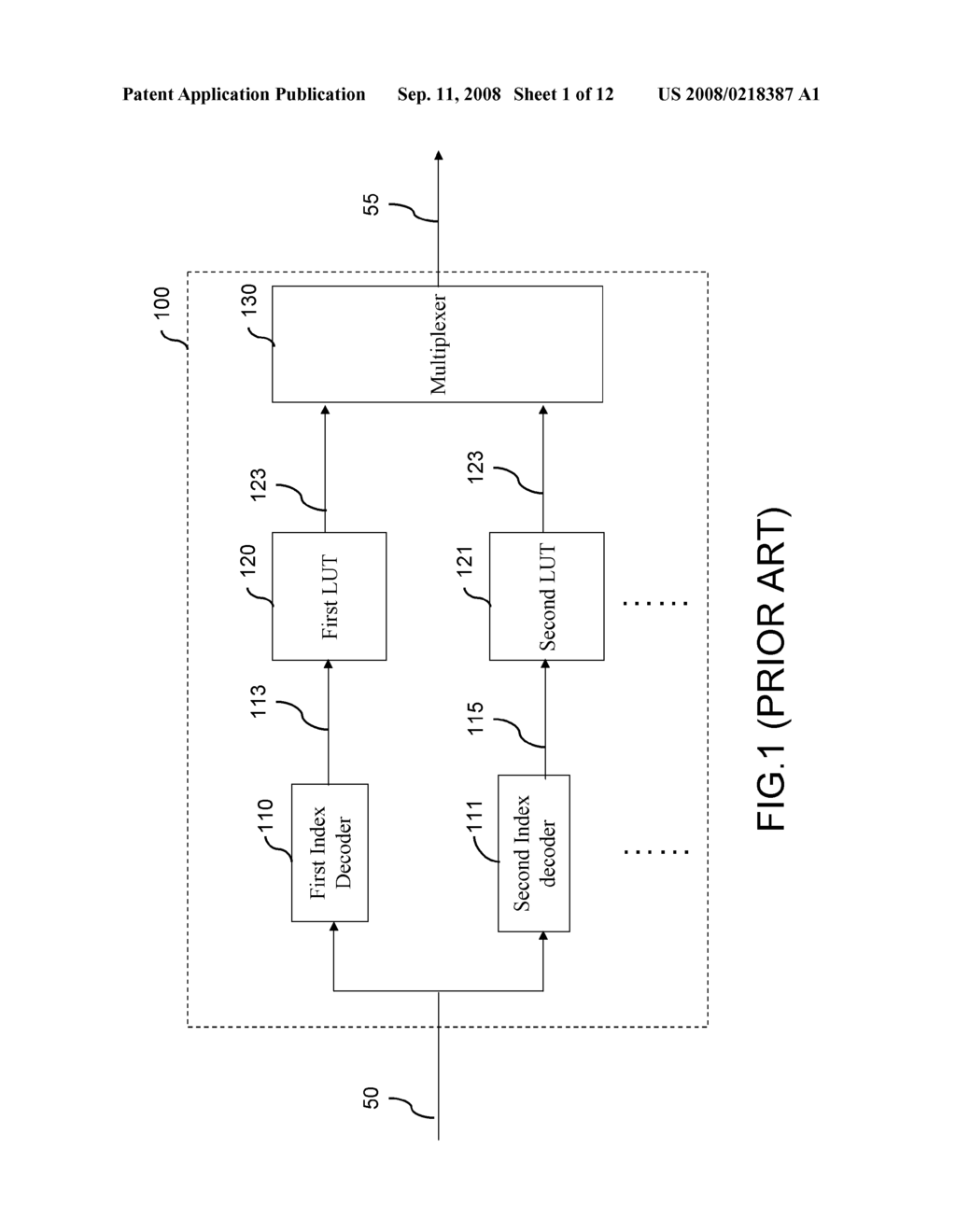 VARIABLE LENGTH DECODER UTILIZING REORDERED INDEX DECODING LOOK-UP-TABLE (LUT) AND METHOD OF USING THE SAME - diagram, schematic, and image 02