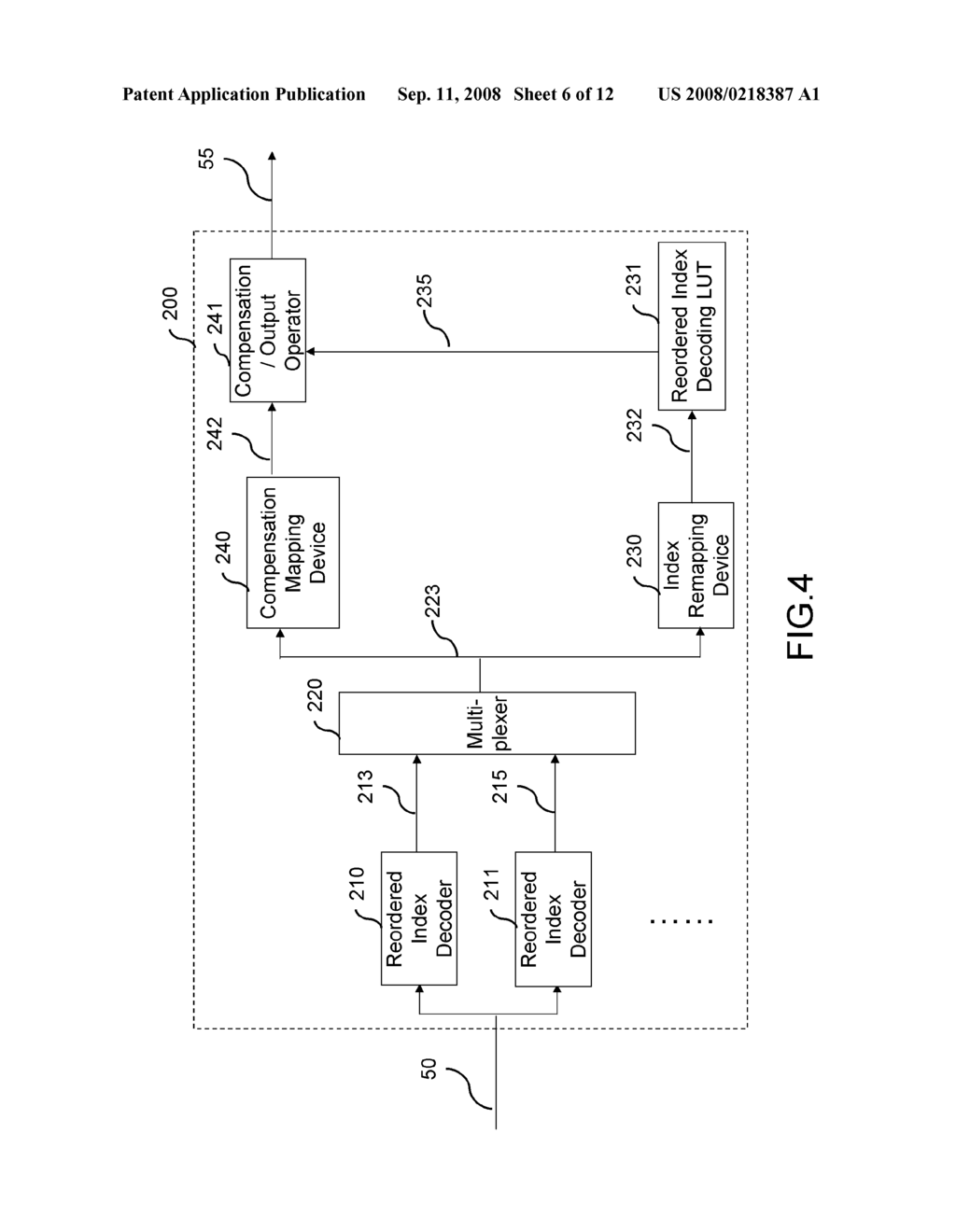 VARIABLE LENGTH DECODER UTILIZING REORDERED INDEX DECODING LOOK-UP-TABLE (LUT) AND METHOD OF USING THE SAME - diagram, schematic, and image 07