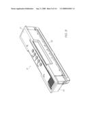 Ink cartridge having enlarged end reservoirs diagram and image