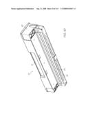 Ink cartridge having enlarged end reservoirs diagram and image