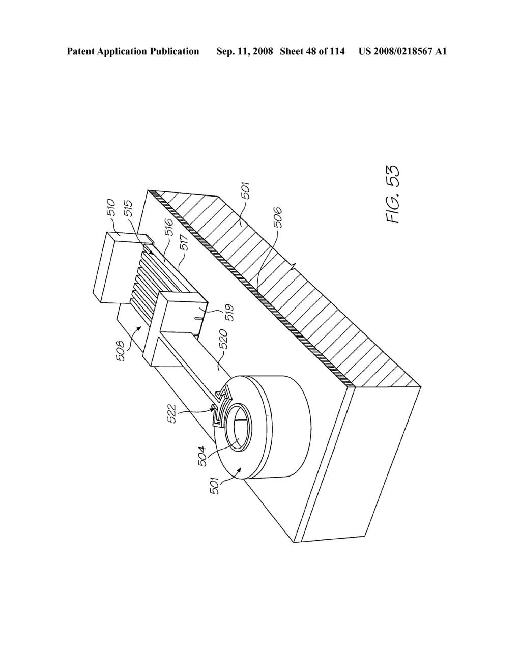 Ink cartridge having enlarged end reservoirs - diagram, schematic, and image 49