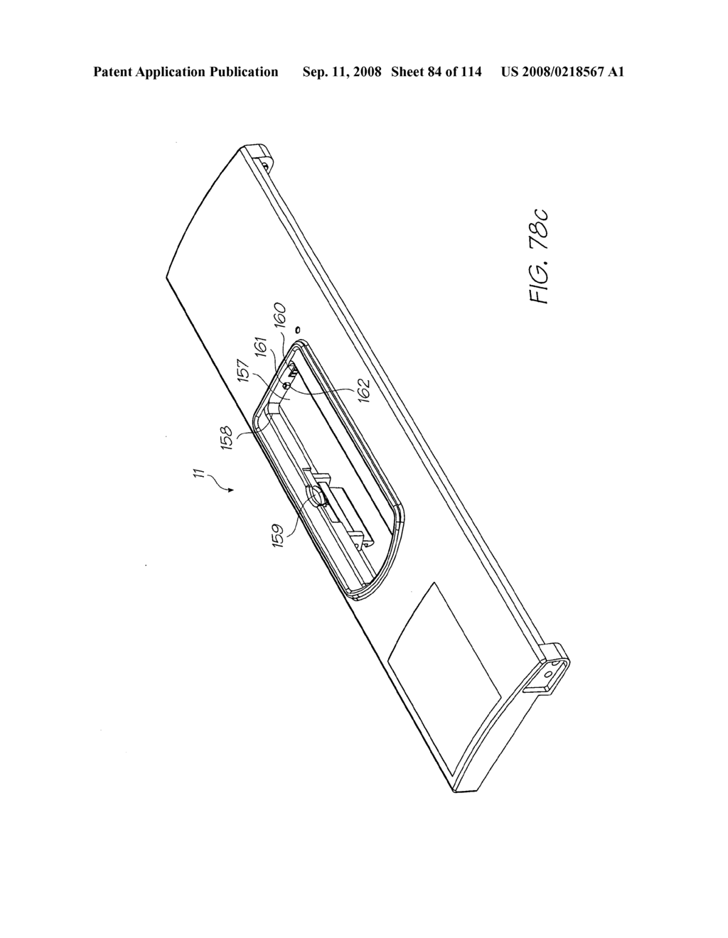 Ink cartridge having enlarged end reservoirs - diagram, schematic, and image 85