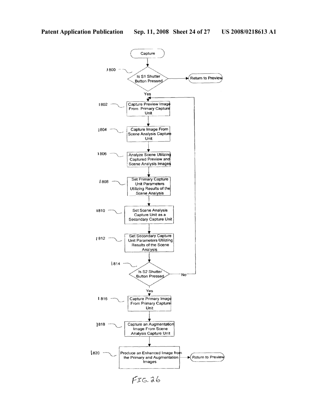 CAMERA USING MULTIPLE LENSES AND IMAGE SENSORS OPERABLE IN A DEFAULT IMAGING MODE - diagram, schematic, and image 25