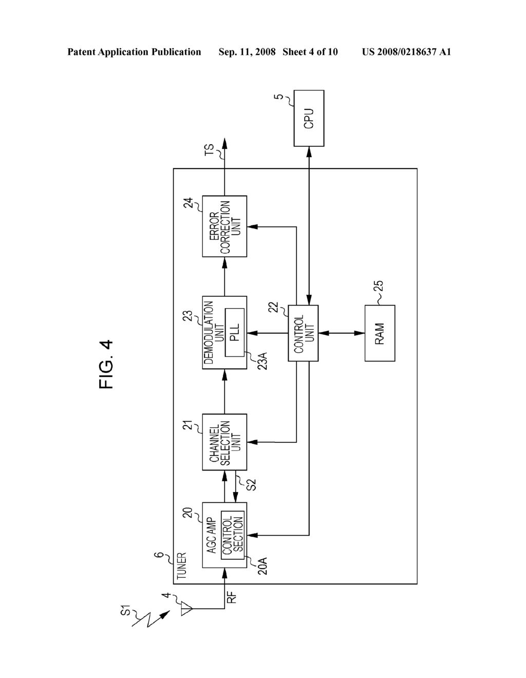 RECEIVING APPARATUS, METHOD OF CONTROLLING APPARATUS, AND PROGRAM FOR IMPLEMENTING THE METHOD - diagram, schematic, and image 05