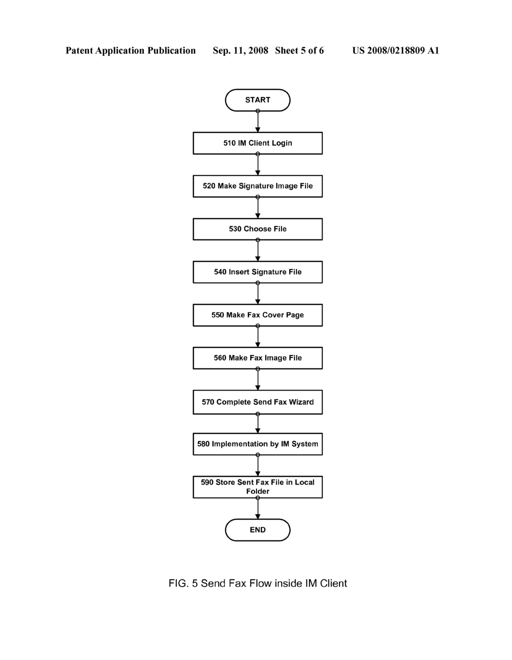 Method and architecture of sending and receiving facsimile over instant messaging software - diagram, schematic, and image 06