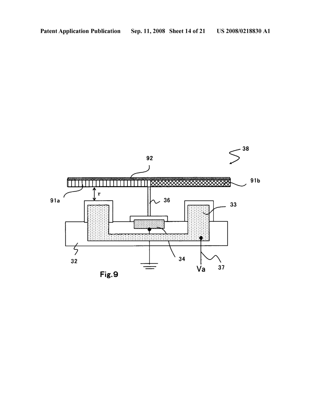 Micromirror device with a single address electrode - diagram, schematic, and image 15