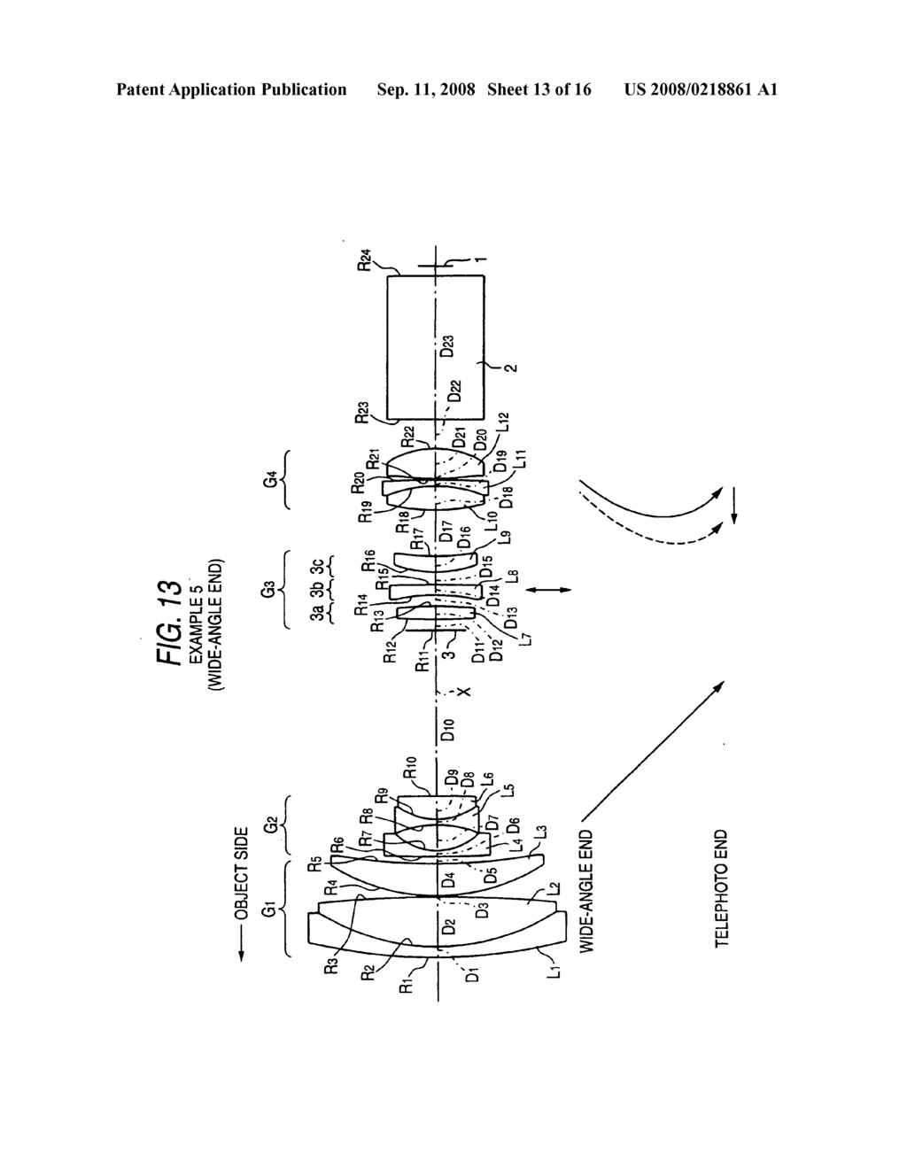 Zoom lens capable of image stabilization and imaging apparatus - diagram, schematic, and image 14