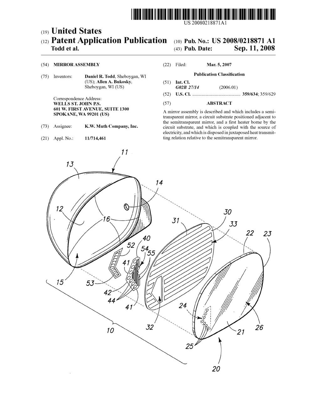 MIRROR ASSEMBLY - diagram, schematic, and image 01