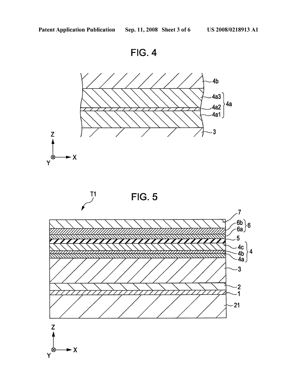 TUNNELING MAGNETORESISTIVE ELEMENT WHICH INCLUDES Mg-O BARRIER LAYER AND IN WHICH NONMAGNETIC METAL SUBLAYER IS DISPOSED IN ONE OF MAGNETIC LAYERS - diagram, schematic, and image 04