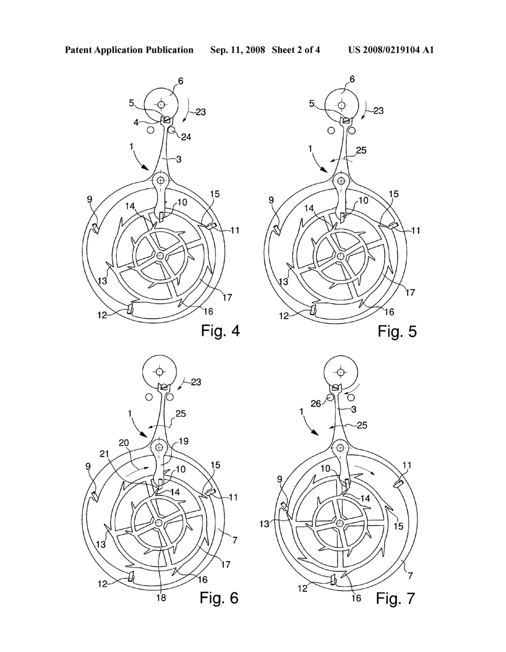 TANGENTIAL IMPULSE ESCAPEMENT - diagram, schematic, and image 03