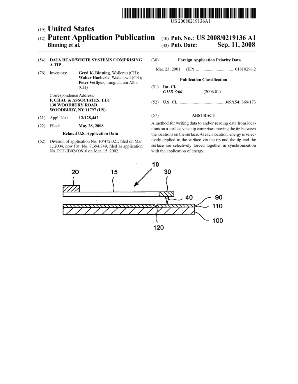 Data Read/Write Systems Comprising a Tip - diagram, schematic, and image 01