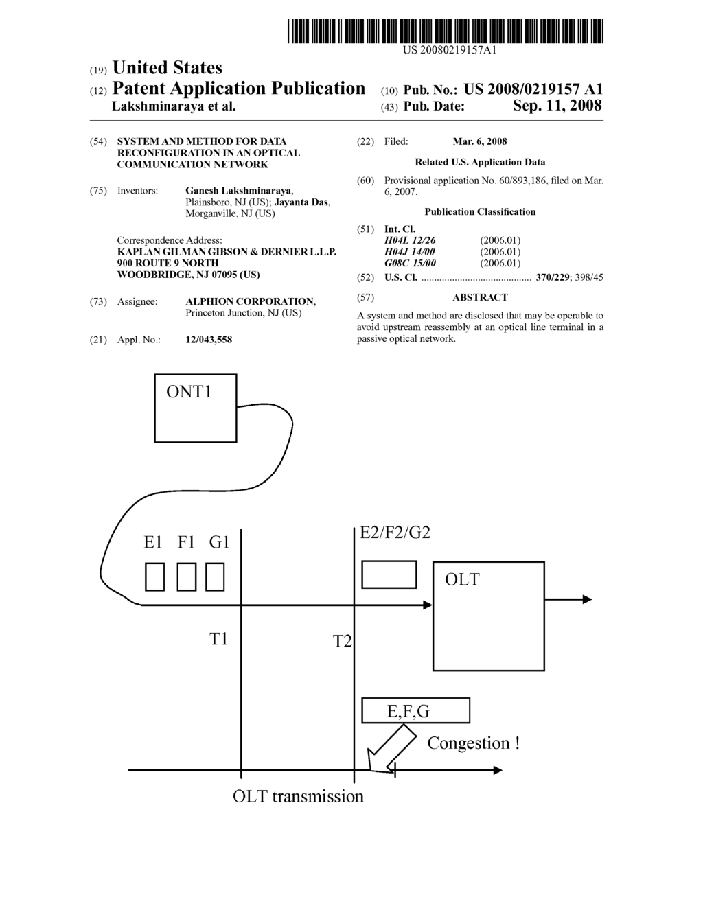 SYSTEM AND METHOD FOR DATA RECONFIGURATION IN AN OPTICAL COMMUNICATION NETWORK - diagram, schematic, and image 01