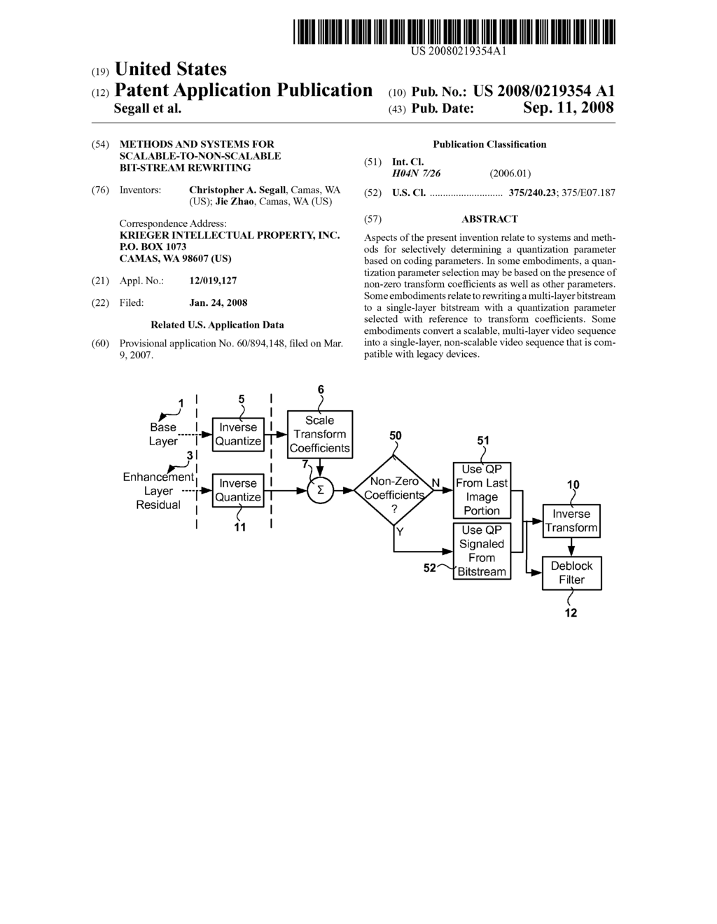 Methods and Systems for Scalable-to-Non-Scalable Bit-Stream Rewriting - diagram, schematic, and image 01