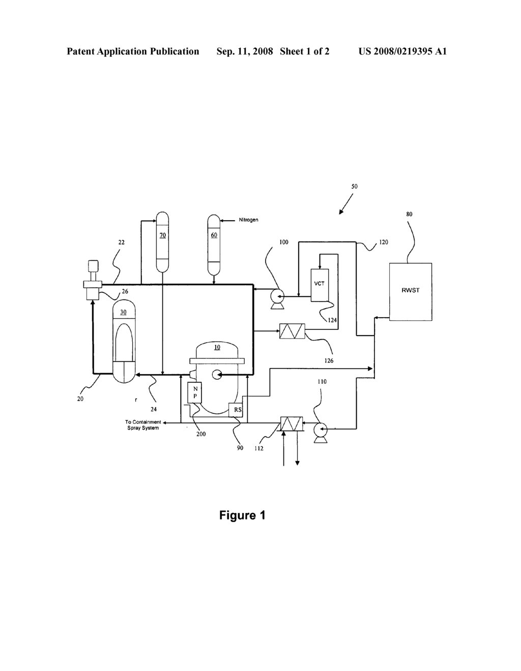 Nuclear power plant using nanoparticles in emergency situations and related method - diagram, schematic, and image 02