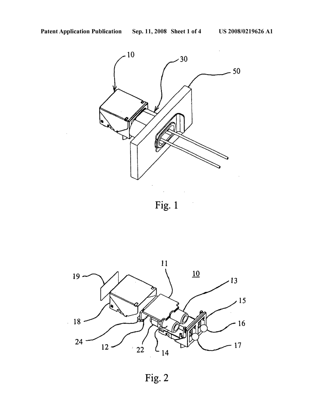 Expanded beam connector and expanded beam optoelectronic device - diagram, schematic, and image 02