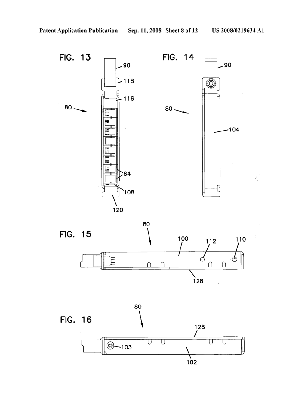 High density optical fiber distribution frame with modules - diagram, schematic, and image 09