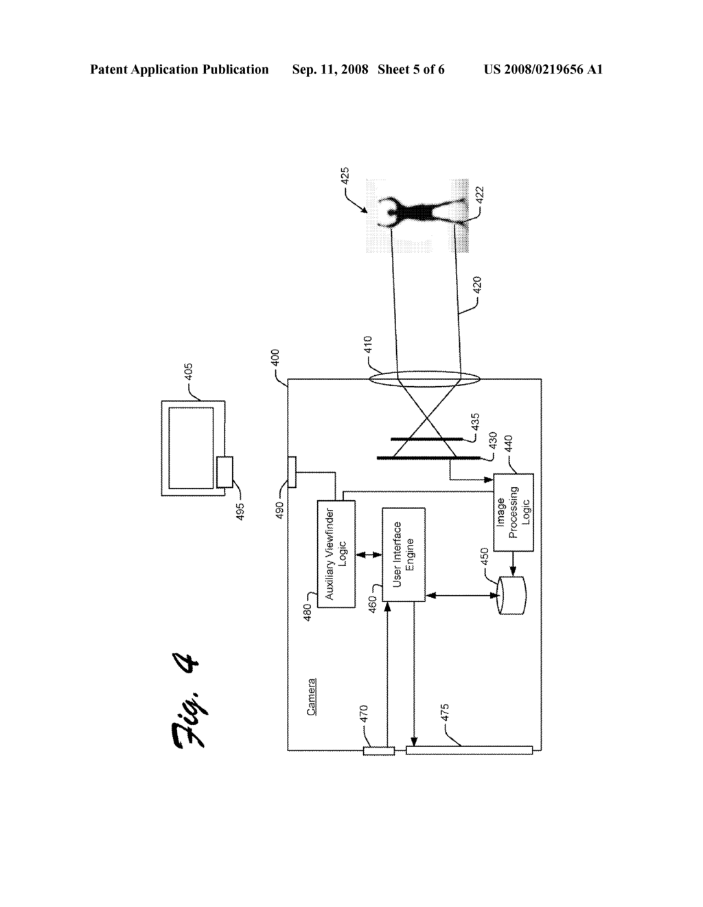 Camera System With Auxiliary Viewfinder - diagram, schematic, and image 06