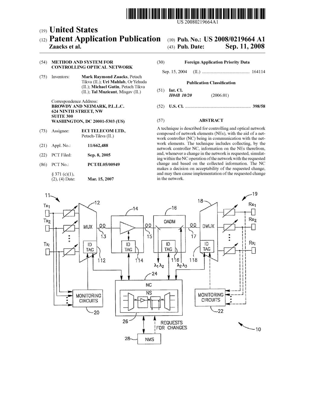 Method and System for Controlling Optical Network - diagram, schematic, and image 01