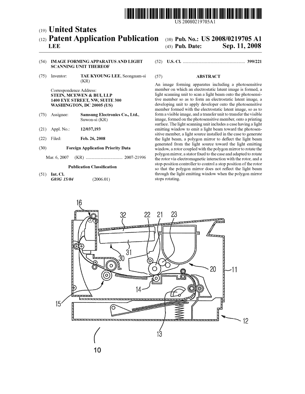 IMAGE FORMING APPARATUS AND LIGHT SCANNING UNIT THEREOF - diagram, schematic, and image 01