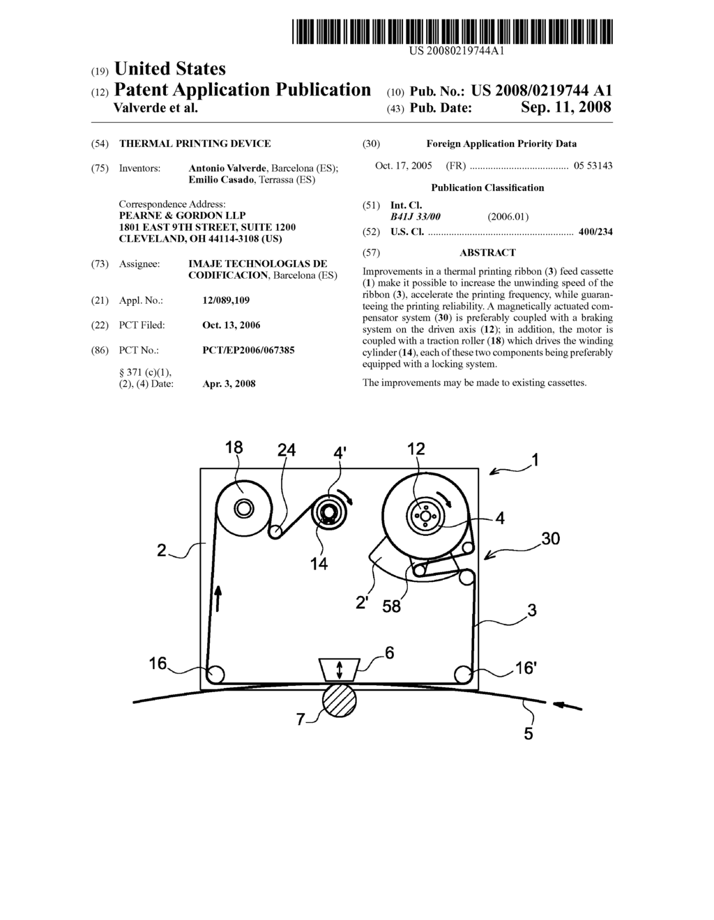 Thermal Printing Device - diagram, schematic, and image 01