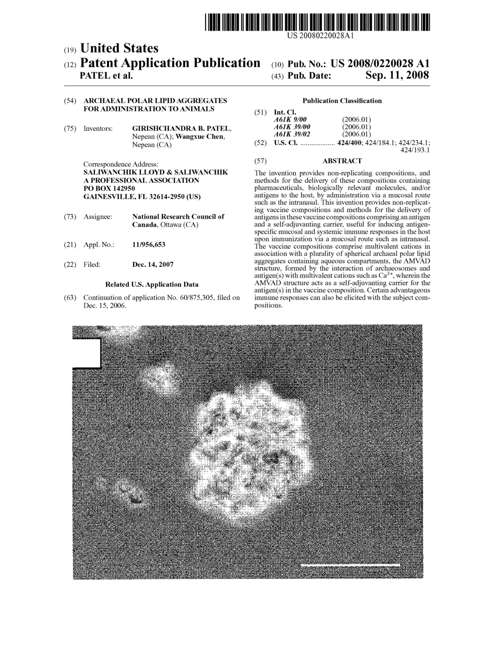 ARCHAEAL POLAR LIPID AGGREGATES FOR ADMINISTRATION TO ANIMALS - diagram, schematic, and image 01