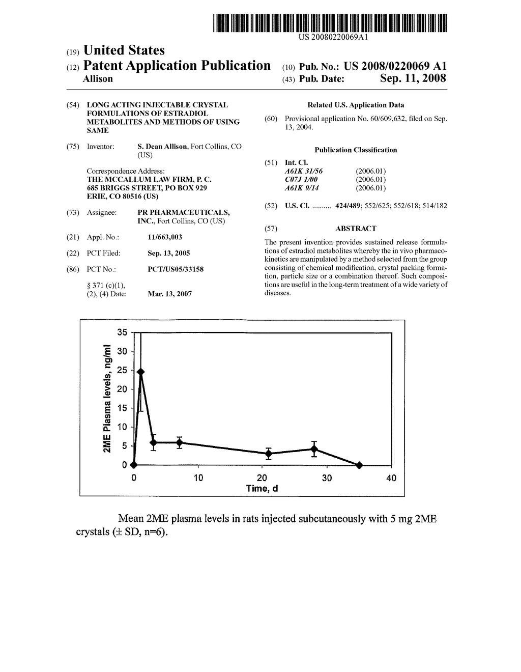 Long Acting Injectable Crystal Formulations of Estradiol Metabolites and Methods of Using Same - diagram, schematic, and image 01