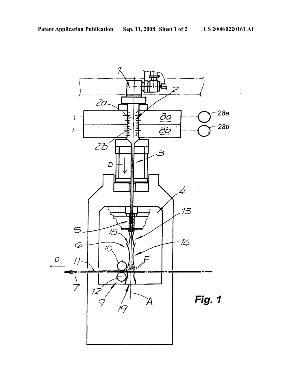 METHOD OF AND APPARATUS FOR MAKING A SPUNBOND - diagram, schematic, and image 02