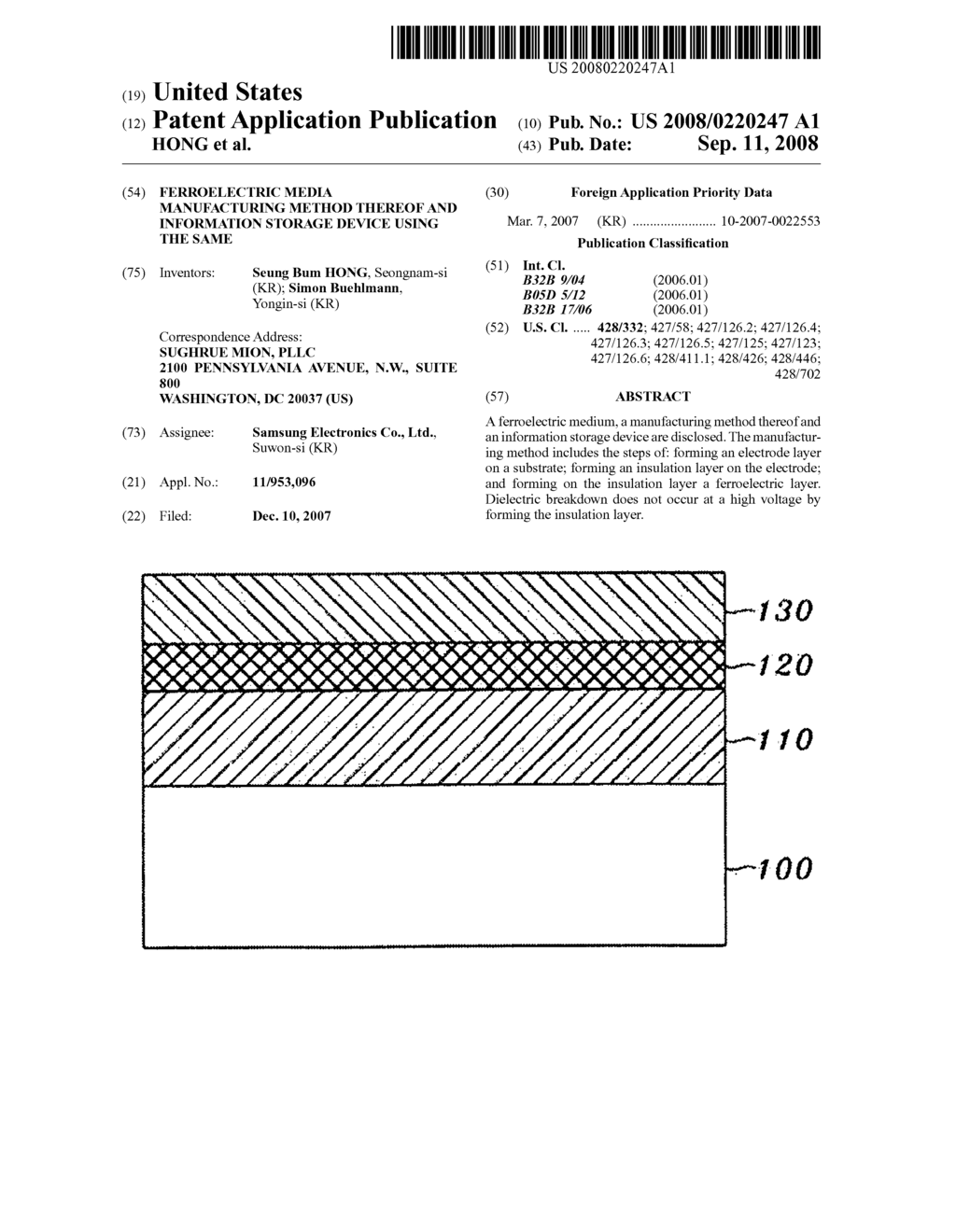 FERROELECTRIC MEDIA MANUFACTURING METHOD THEREOF AND INFORMATION STORAGE DEVICE USING THE SAME - diagram, schematic, and image 01