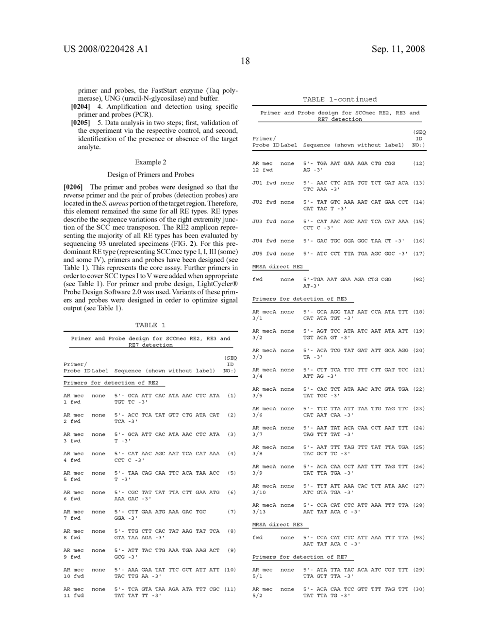 COMPOSITIONS AND METHODS FOR DETECTING METHICILLIN-RESISTANT S. AUREUS - diagram, schematic, and image 24