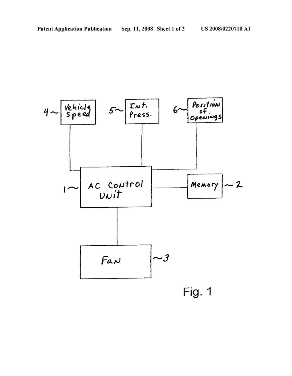 Method and Device for Controlling an Air Flow in the Interior of a Motor Vehicle - diagram, schematic, and image 02