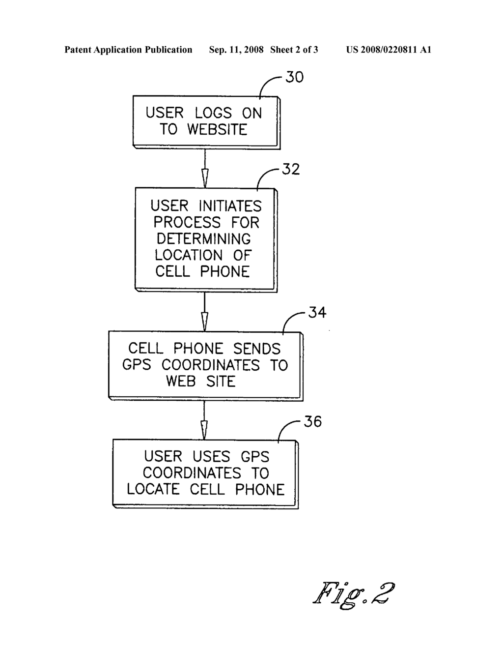 System and method for obtaining location of wireless telephone from internet server - diagram, schematic, and image 03