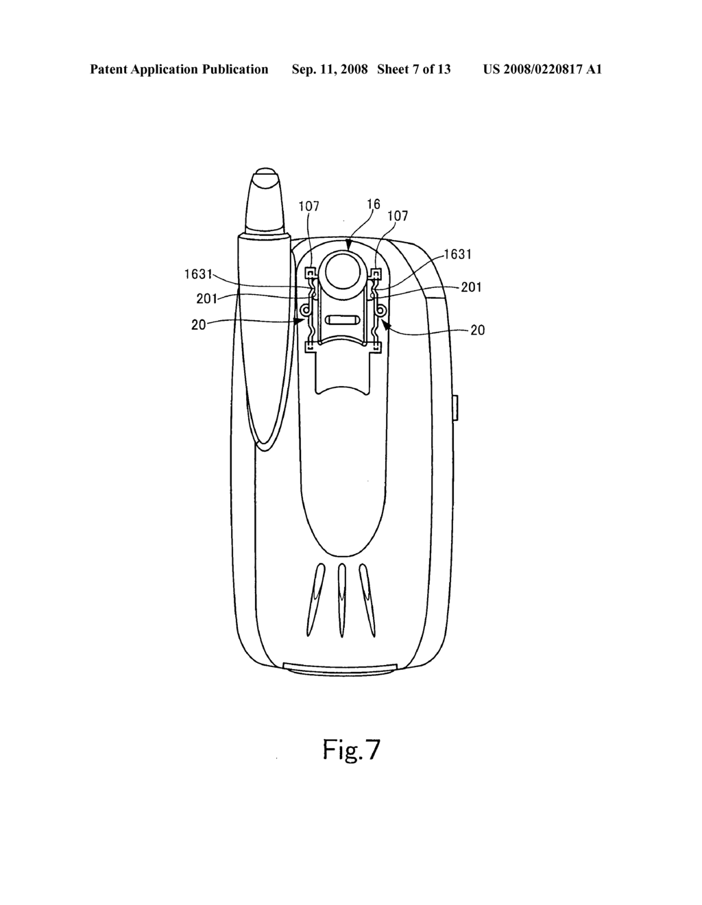 Portable terminal and portable telephone having a camera and lens cover - diagram, schematic, and image 08