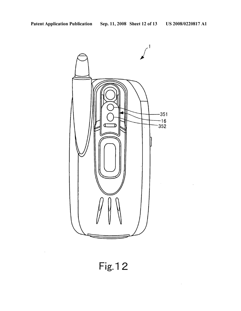 Portable terminal and portable telephone having a camera and lens cover - diagram, schematic, and image 13