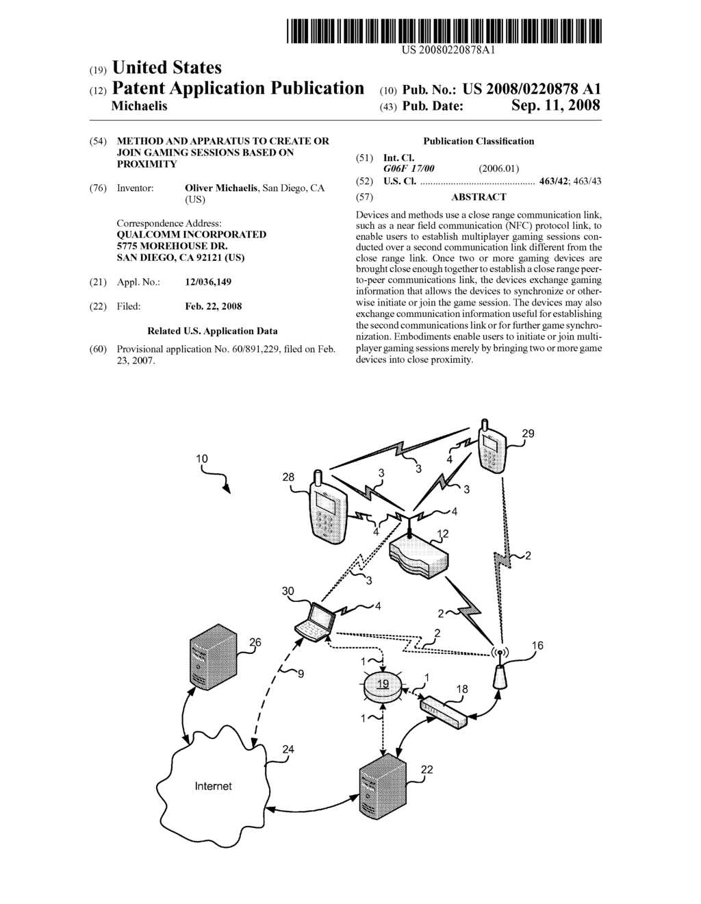 Method and Apparatus to Create or Join Gaming Sessions Based on Proximity - diagram, schematic, and image 01