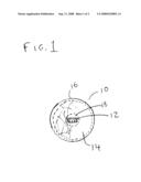 Golf ball and club handle diagram and image