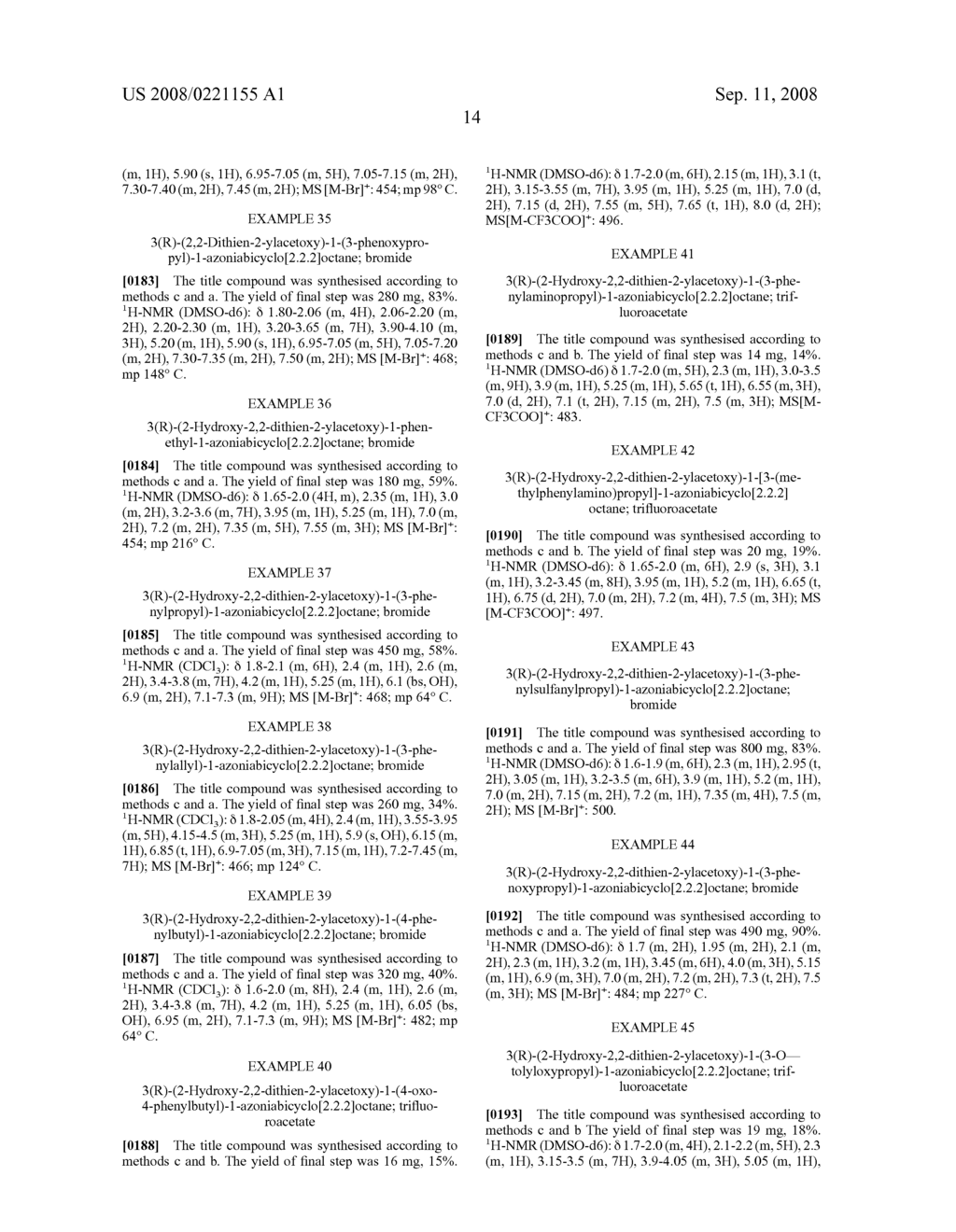 Novel quinuclidine derivatives and medicinal compositions containing the same - diagram, schematic, and image 15