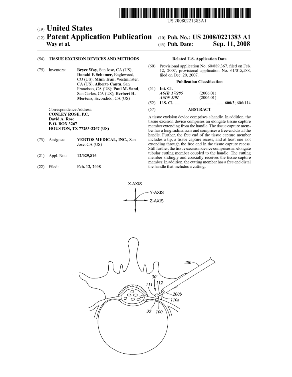 TISSUE EXCISION DEVICES AND METHODS - diagram, schematic, and image 01