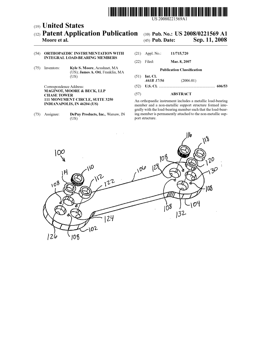 Orthopaedic instrumentation with integral load-bearing members - diagram, schematic, and image 01